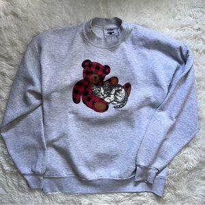 Vintage Gopher Sport Grey Teddy Bear Crewneck Sweatshirt